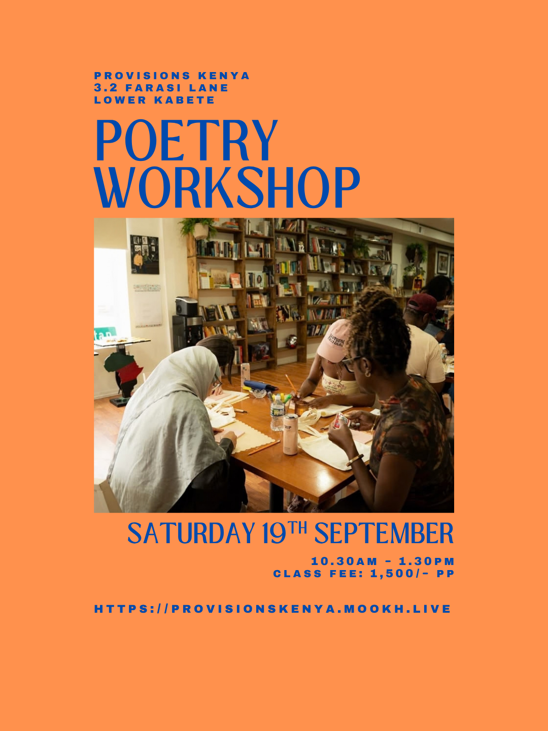 Poster for Poetry Workshop - Language of Stillness